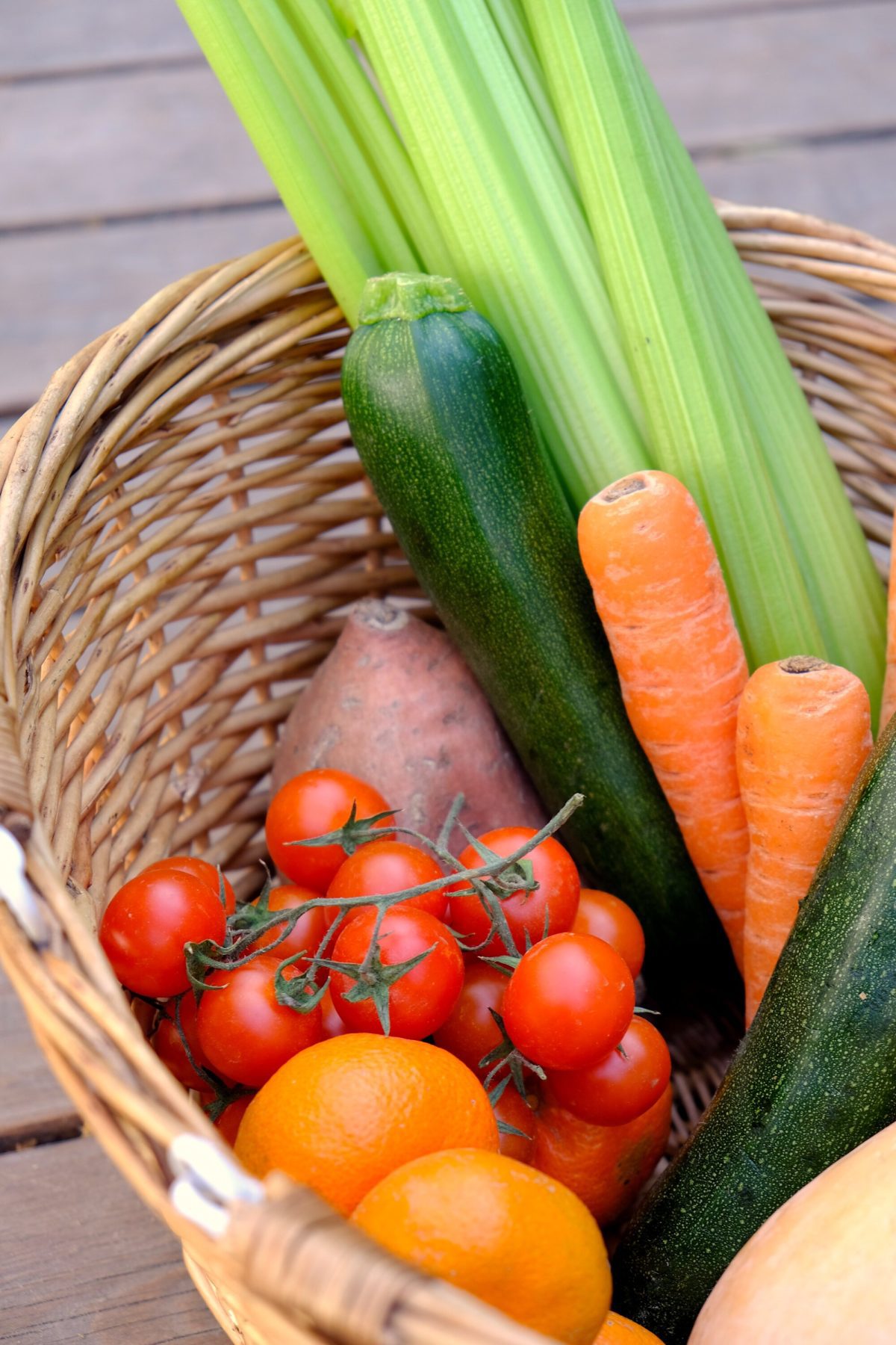 Fresh veggies in a basket