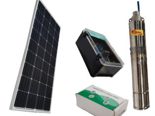 Solar pump set Solar borehole pump